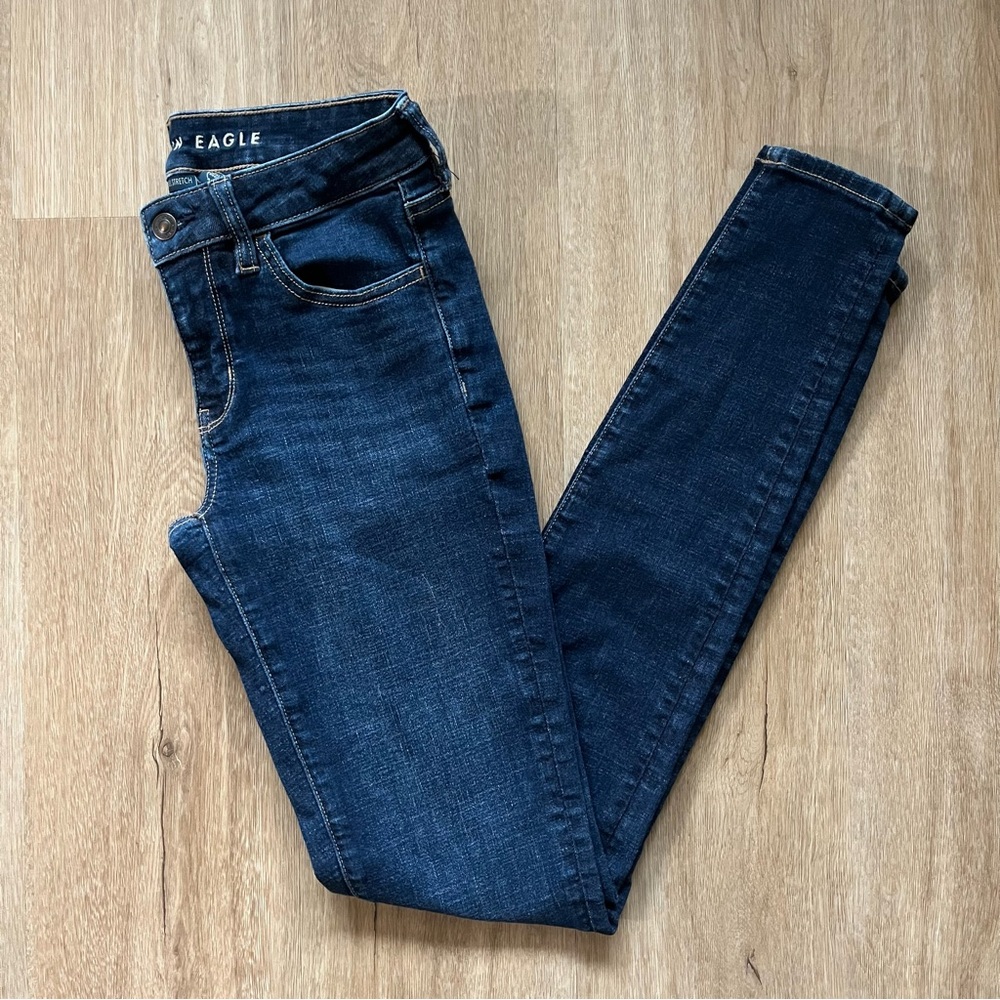 American Eagle blue Skinny Jeans size 4 XLONG
